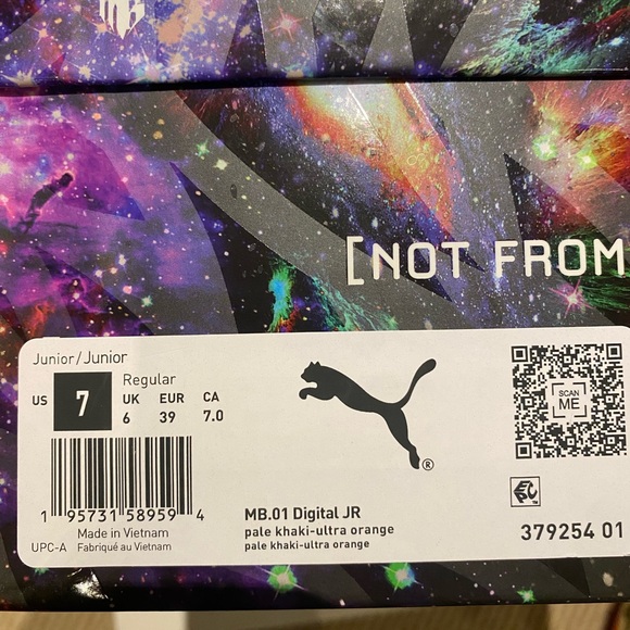 PUMA x LAMELO BALL MB.01 Digital Camo Big Kids' Basketball Shoes, junior US 7 - Picture 6 of 6